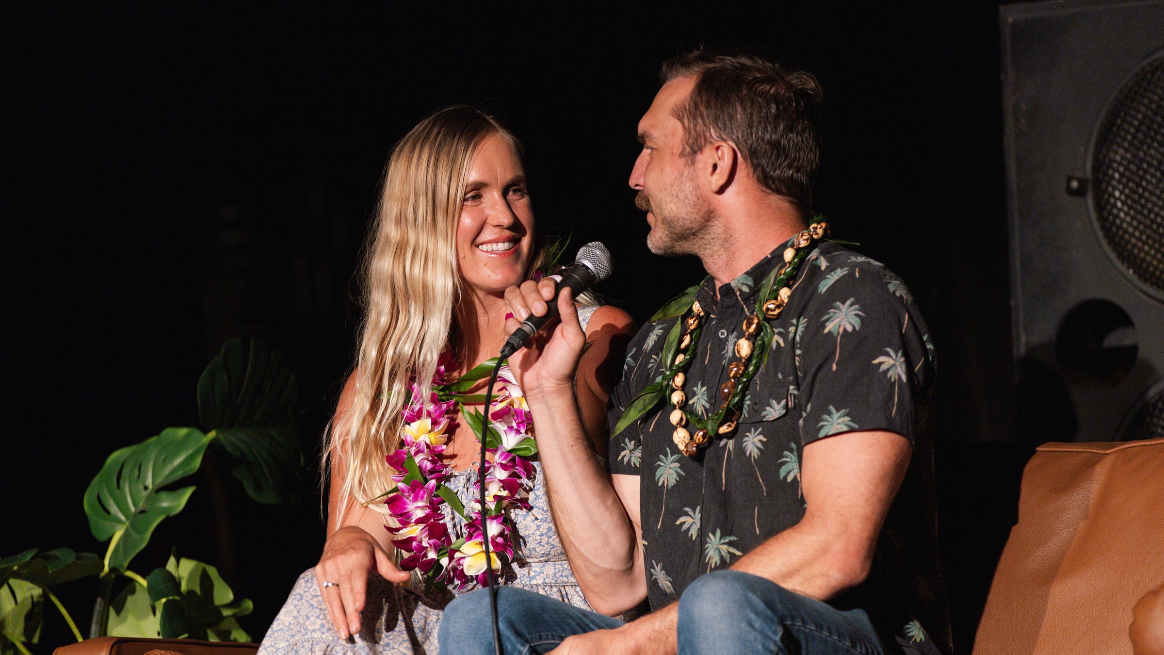 Bethany Hamilton on stage at the 20 Years of Overcoming event at La Paloma Theatre