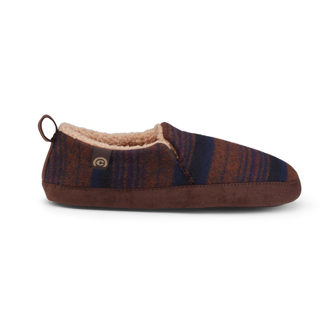 NWT COBIAN Diego Plaid Sherpa Lined Moccasins Slippers Brown\\Blue 9 Cobian | Shoes | Nwt Cobian Diego Moccasins Slippers Sherpa  main image 2