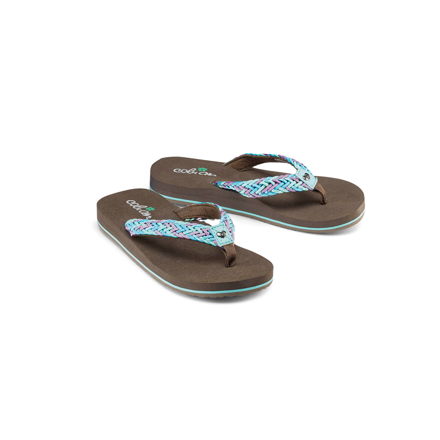 Lil Lalati™ Aqua Sandal 3 Quarter View #color_aqua